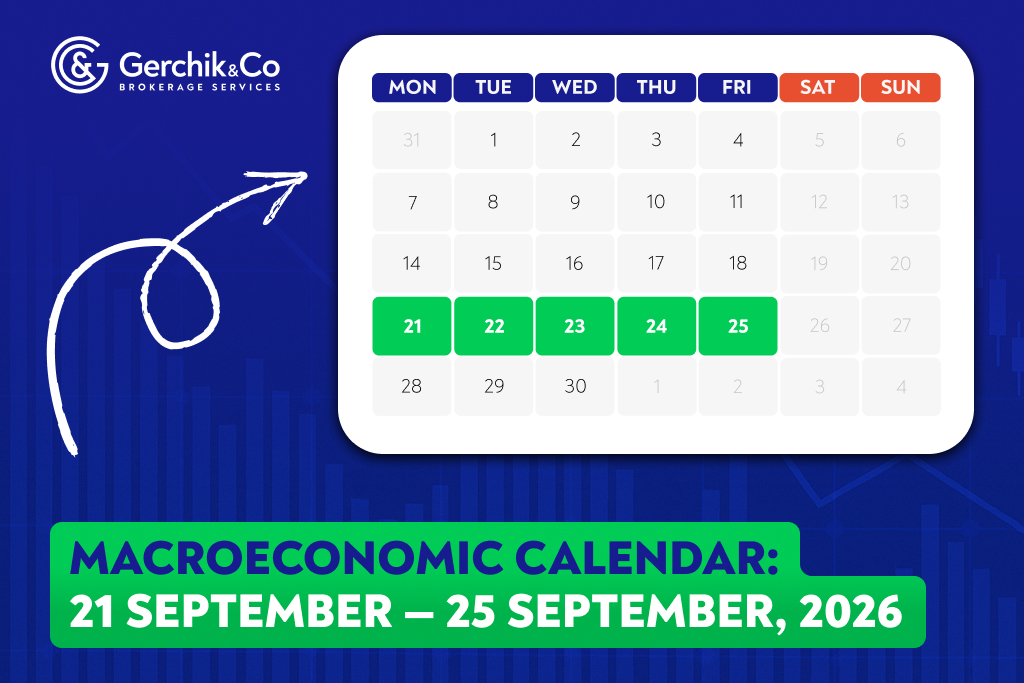 Macroeconomic Calendar for September 21—September 25, 2026